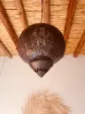 Luminaire boule en pointe en métal bronze