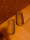 Petite corbeille rectangulaire en feuille de palmier