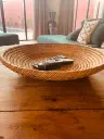 Corbeille ronde en feuille de palmier 