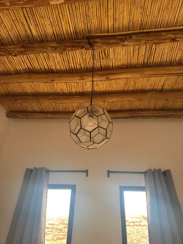 Luminaire boule transparante 