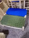 Banc rectangle en corde colorée