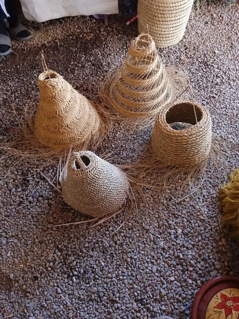 Luminaire en paille XL