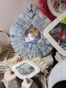 Miroir goutte en rafia